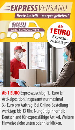 Express-Versand: Heute bestellt - morgen geliefert!