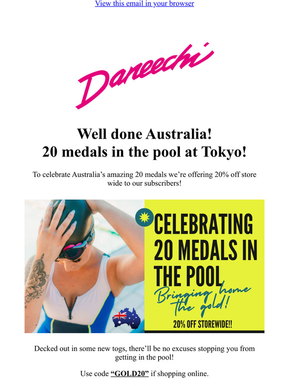 Olympic Gold Sale - 20% off store wide