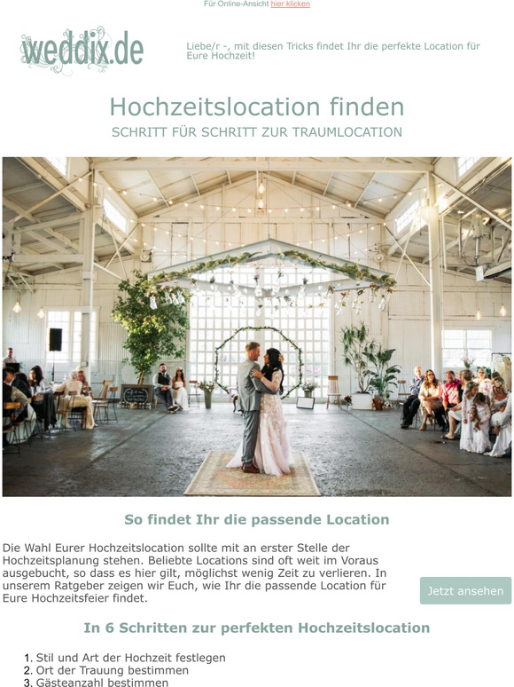 Ratgeber Hochzeitsplanung: Die passende Location finden