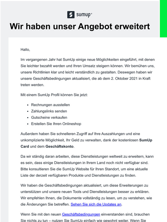 Wir erweitern unser Dienstleistungsangebot fr Sie