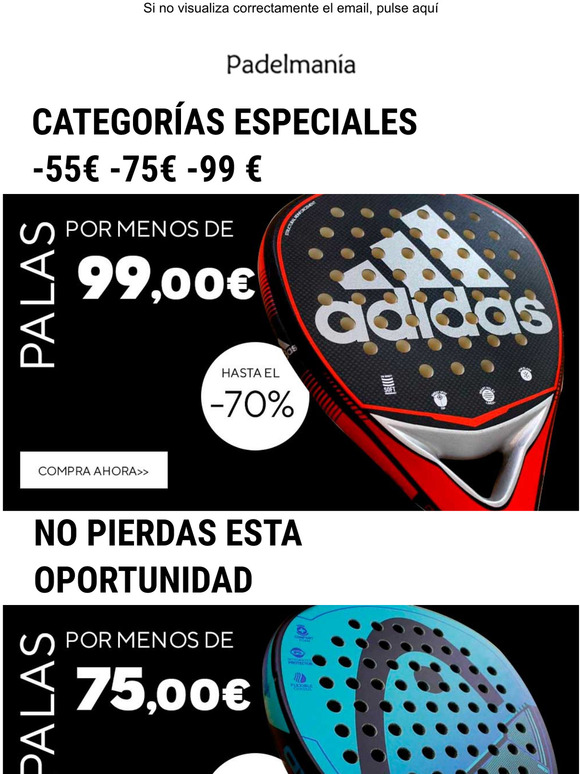 Tu pala por menos de 55 / 75 / 99  Descubre nuestras categoras!