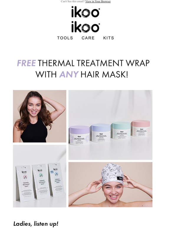 Free Thermal Treatment Wrap with any hair mask!