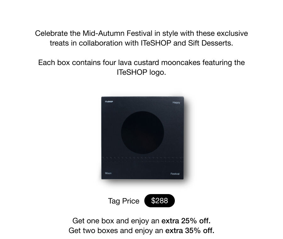 VIP Early Bird Offer: ITeSHOP x 
