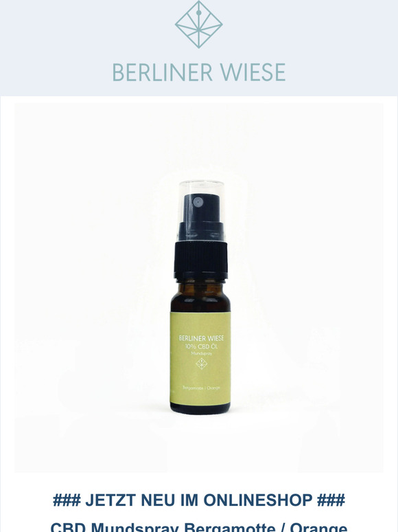 Neu im Onlineshop - CBD Mundspray Bergamotte / Orange