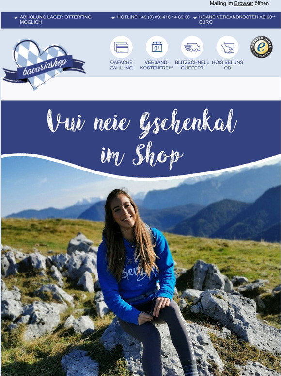 Jetzt stbern! Unsere neien Gschenkal!