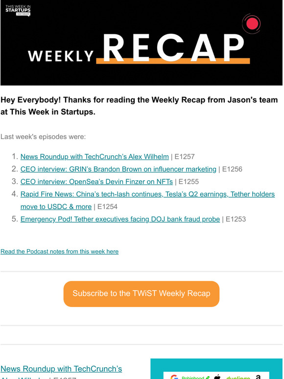 This Week in Startups Weekly Recap - Jason Calacanis