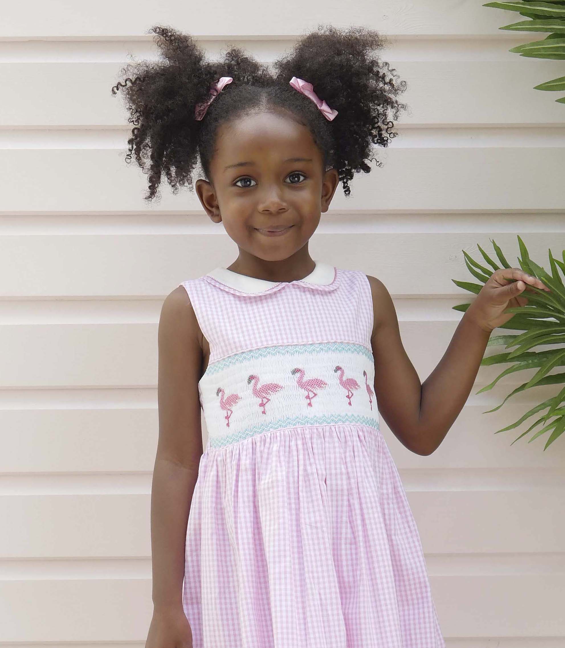 flamingo smocked dress