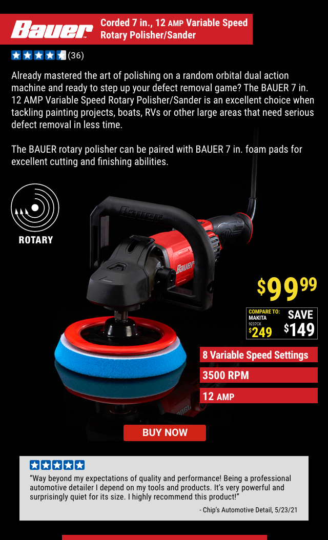 Harbor Freight Tools Auto Polishing 101 Milled