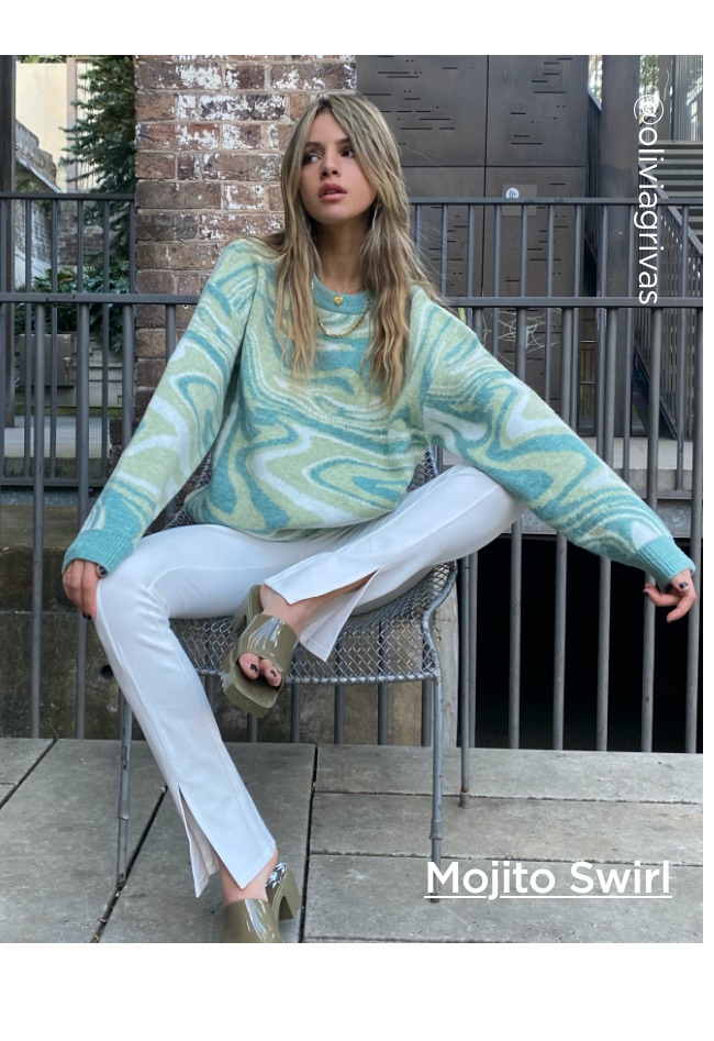 oversized swirl knit jumper glassons