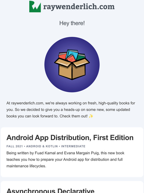 New books are on the way!