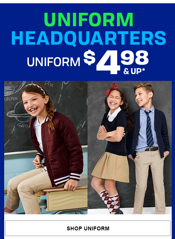 Children's Place School MustHaves 4.98 Polos & Uniform Essentials