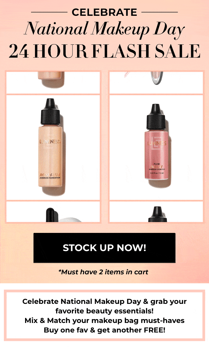 Luminess it s national makeup day we re celebrating with a 1 day
