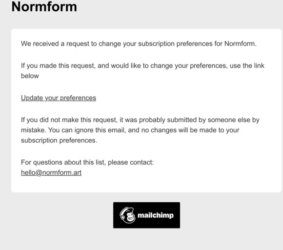 Normform: Update Profile