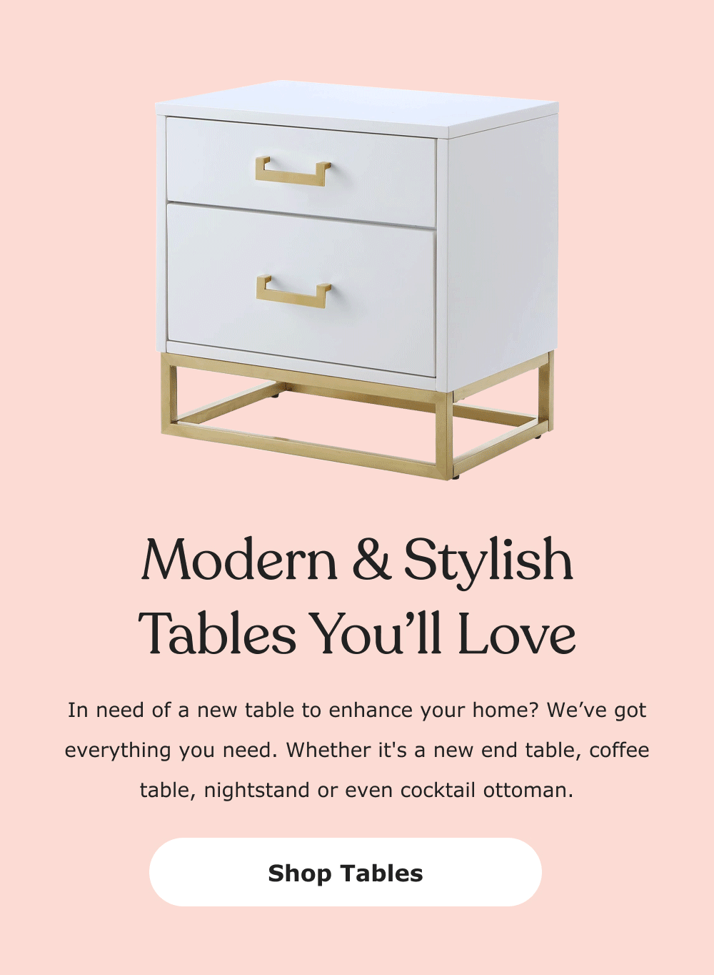 shopinspiredhome Coffee tables, end tables, nightstands we've got them