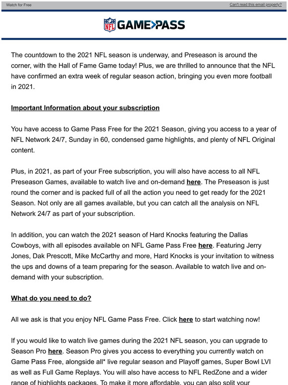 Nfl game pass online 2021