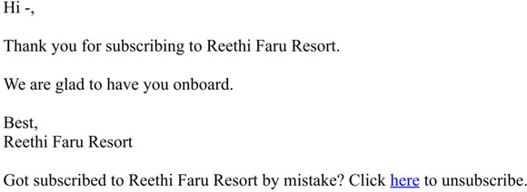 Reethi Faru Resort - Welcome!