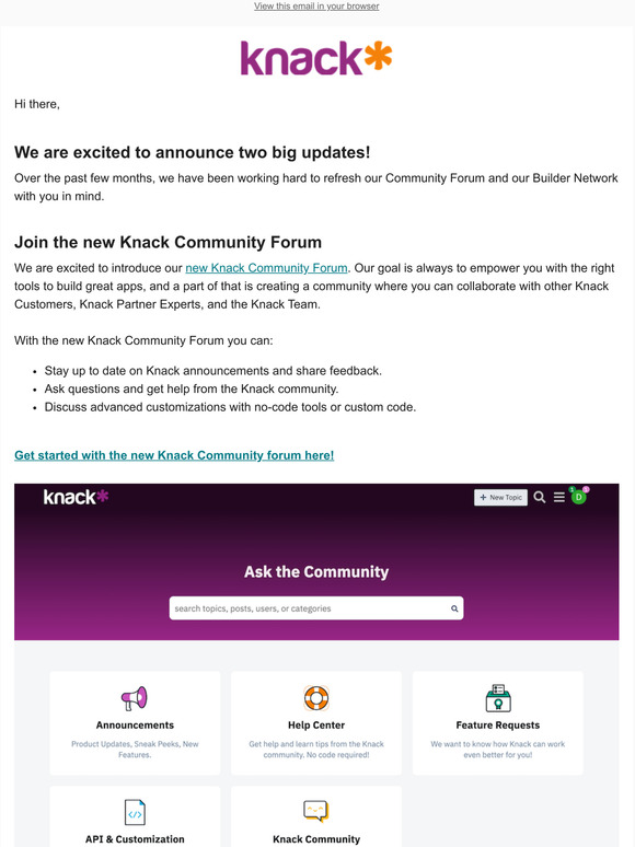 Introducing the new Knack Community Forum & Expert Network