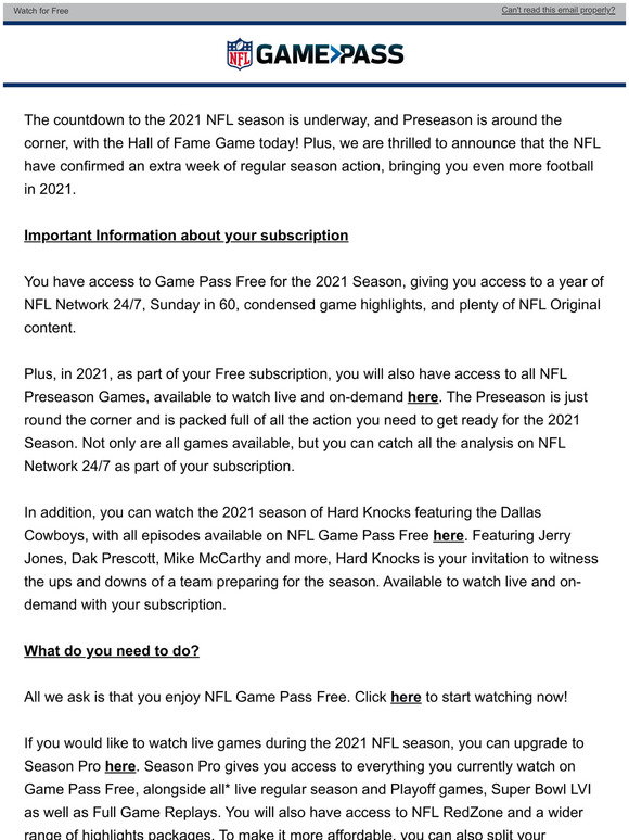 Nfl Game Pass Free Extended Hot Sale, SAVE 59% 