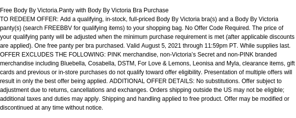 BBV panty
