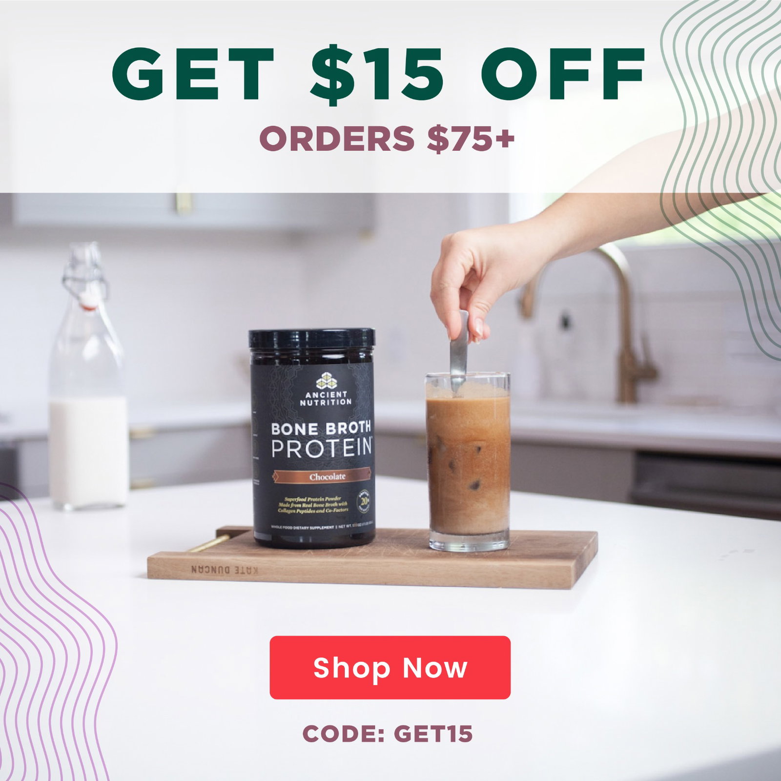Get $15 off $75+
