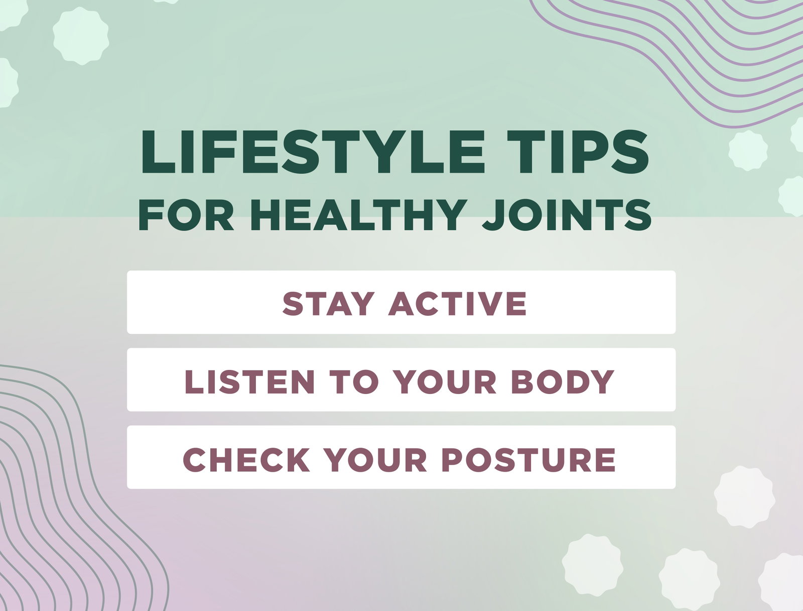 Lifestyle Tips for Healthy Joints