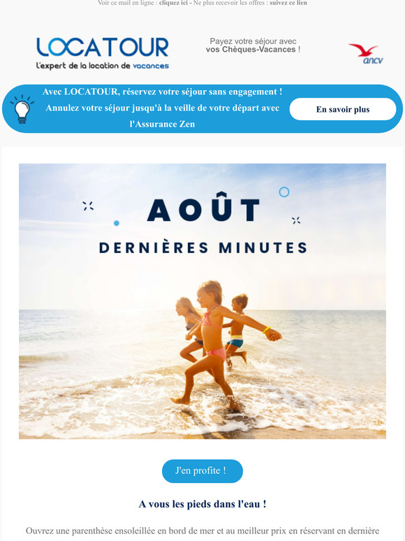  jusqu' -30% en aot : offres de dernire minute
