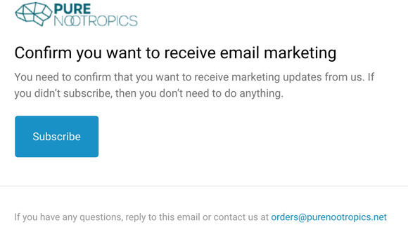 Confirm you want to receive email marketing