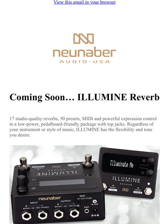 New! ILLUMINE Reverb - Coming Soon