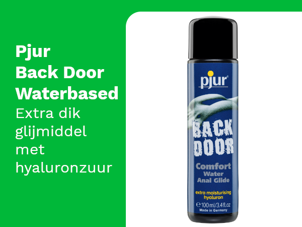 Pjur Back Door Anal Glide, waterbasis. Extra dik glijmiddel met hyaluron.