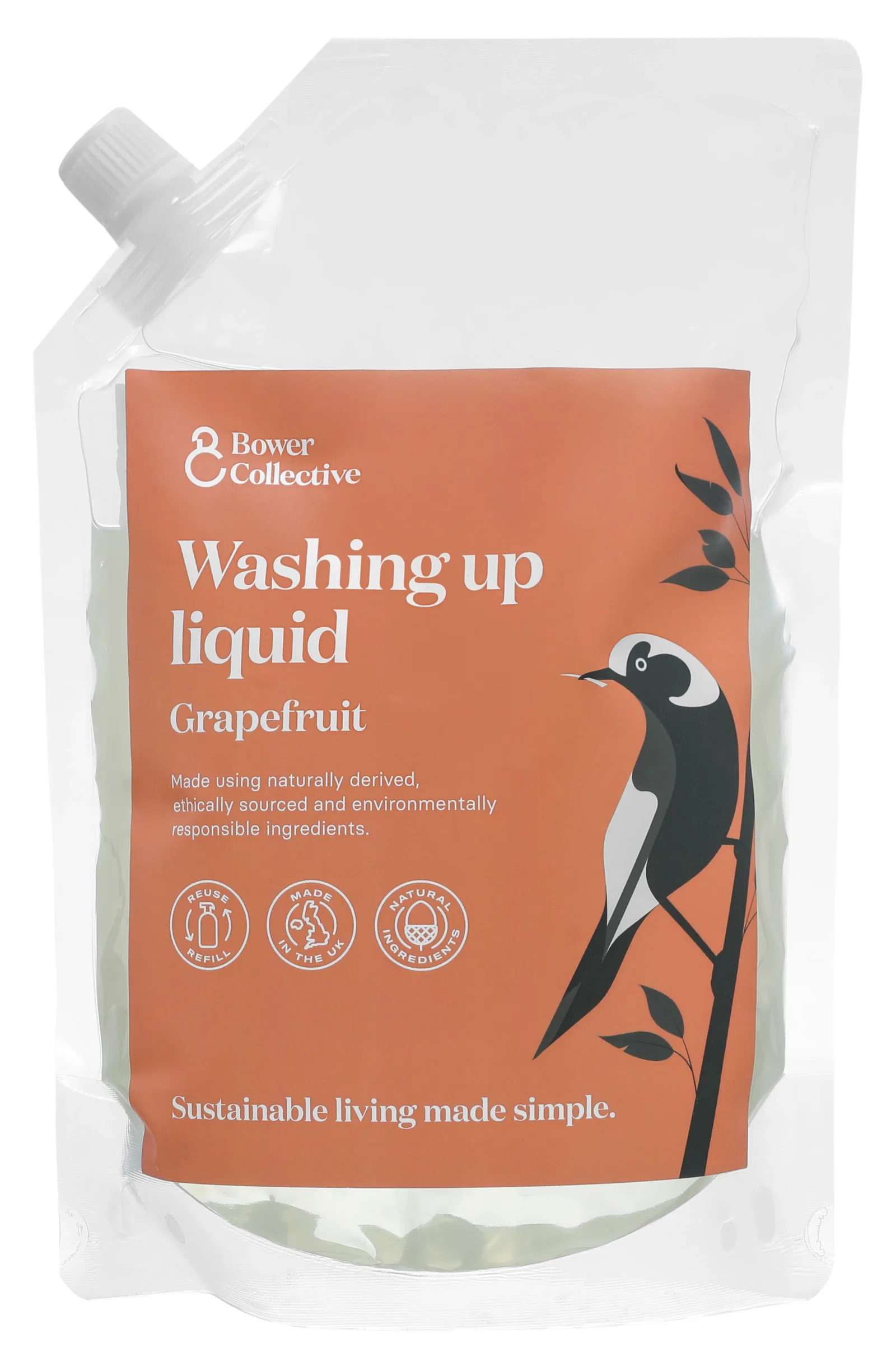 Image of Bower Grapefruit Washing Up Liquid Refill 1L