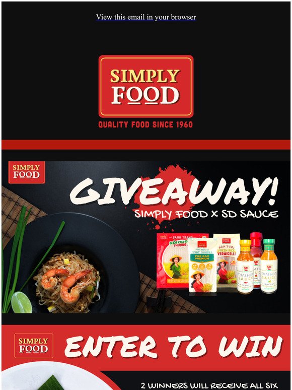 SIMPLY FOOD x SD SAUCE FB GIVEAWAY! ENTER TO WIN!