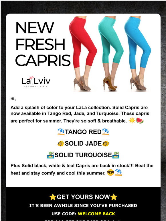La Lviv: [Solid Capris] 3 New Colors For Summer | Milled