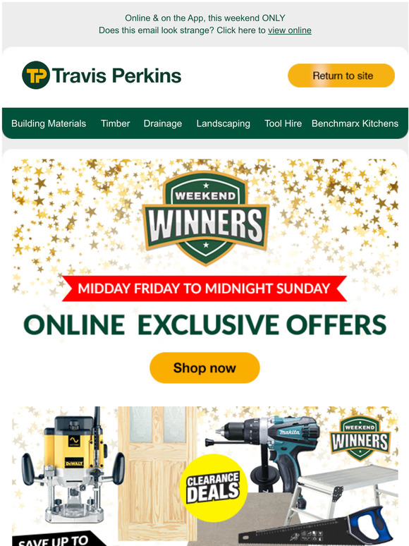 Be quick! Weekend deals now live