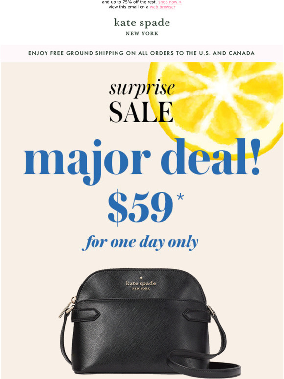 kate spade 75% off sale 2019