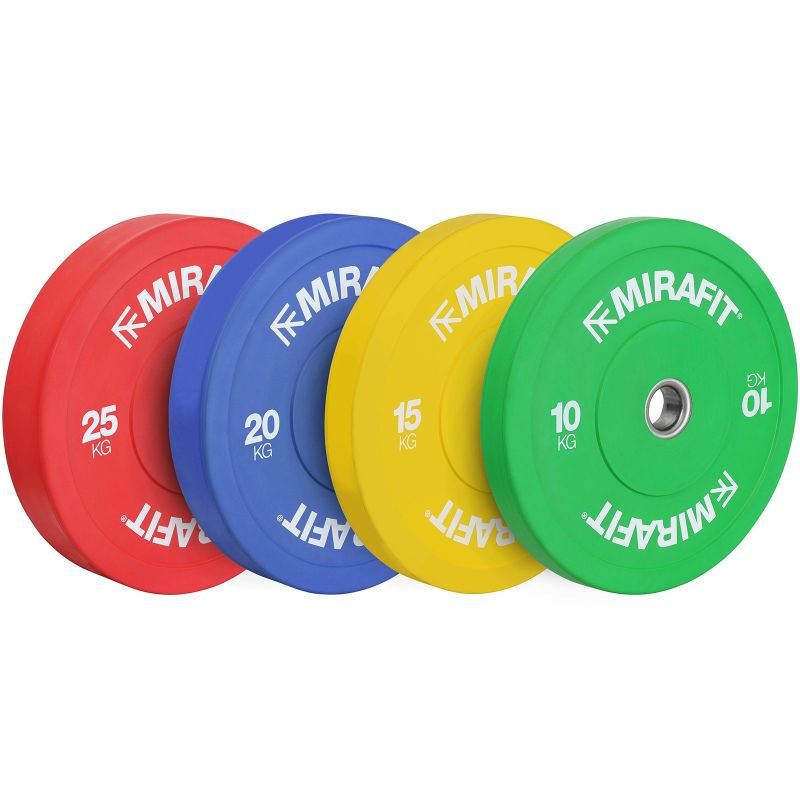 Mirafit Olympic Crumb Rubber Bumper Plates Weight Lifting Gym Weight SALE #213 