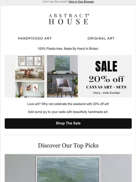 Art Happiness Guaranteed + Your Exclusive 20% Sale