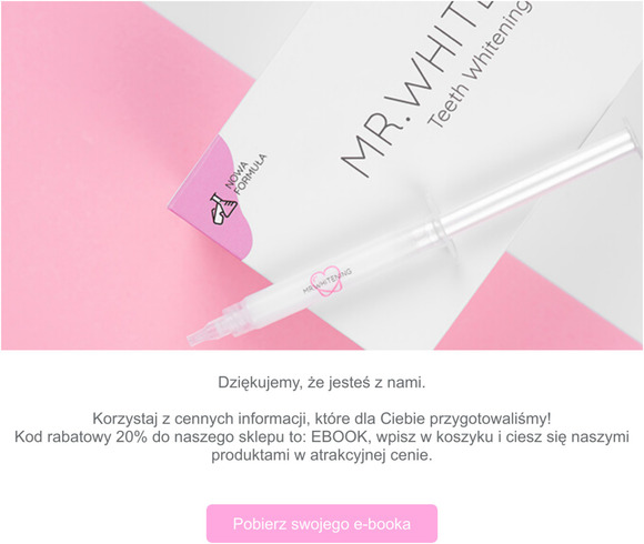 Podsyamy CI obiecane materiay i kod rabatowy.