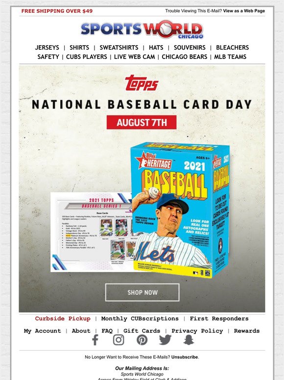  August 7th is National Baseball Card Day