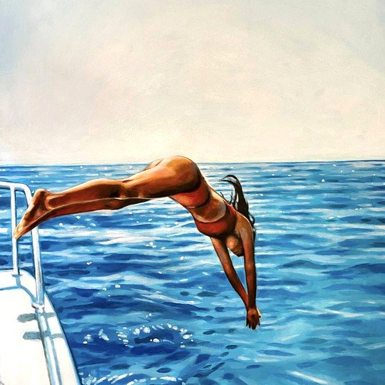 Diving Girl by Thomas Saliot