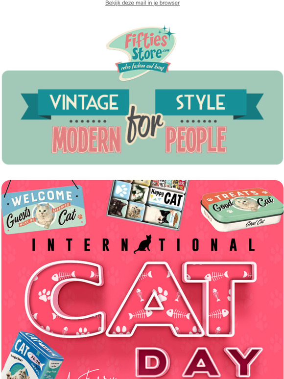  Int. Cat Day - Retro Kattenspecial
