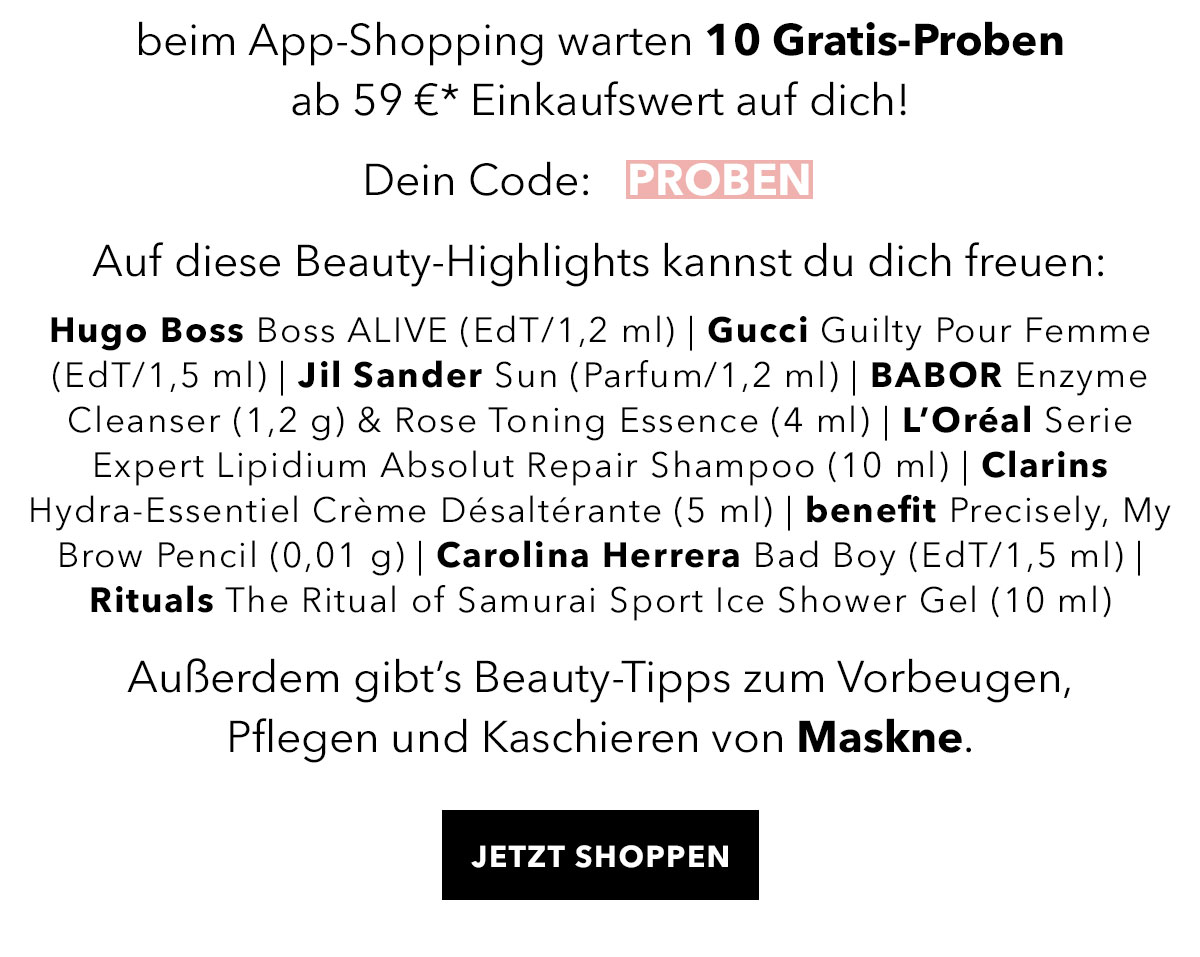 DEIN CODE: PROBEN