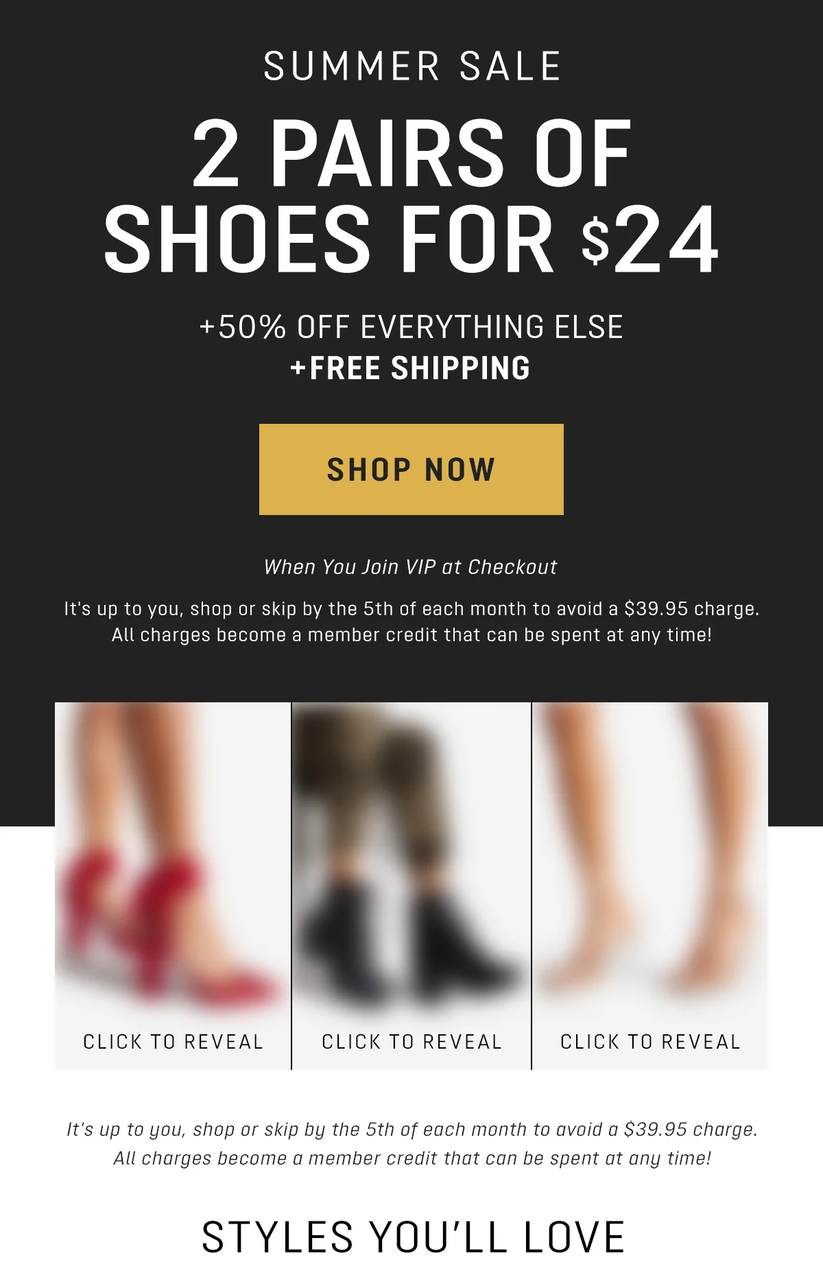 Shoedazzle 2 for store $24