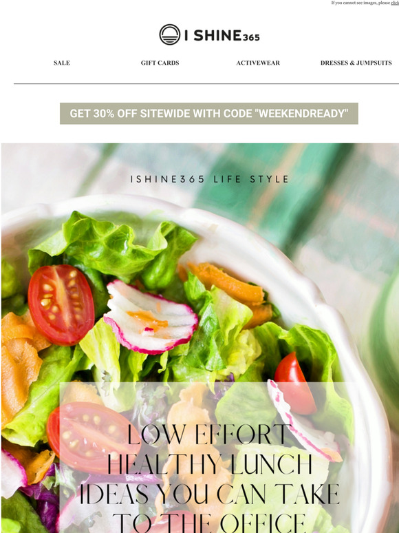 New in the blog! + 30% OFF SITEWIDE : Low effort healthy lunch ideas you can take to the office ( and save money!)
