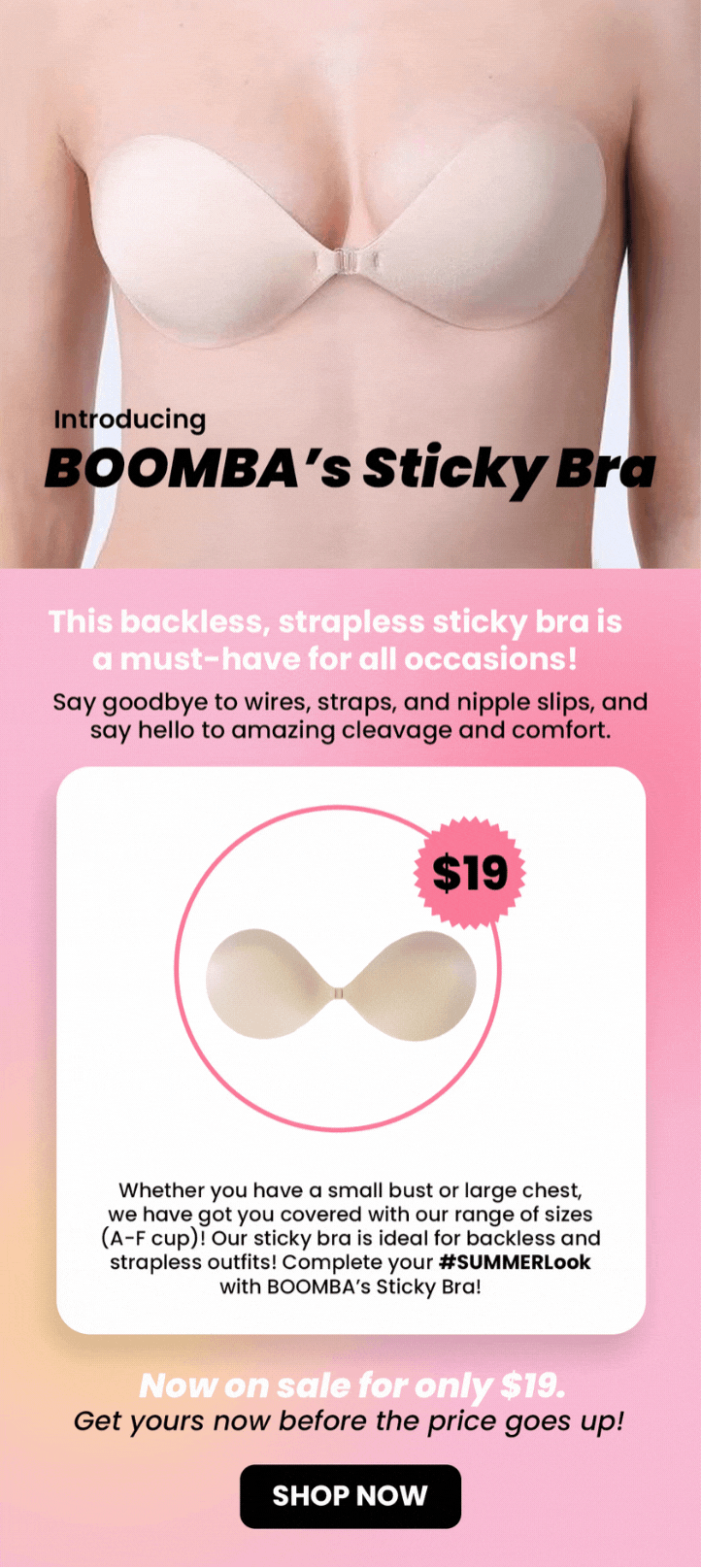 BOOMBA Meet BOOMBAs Newest Sticky Bra! Milled