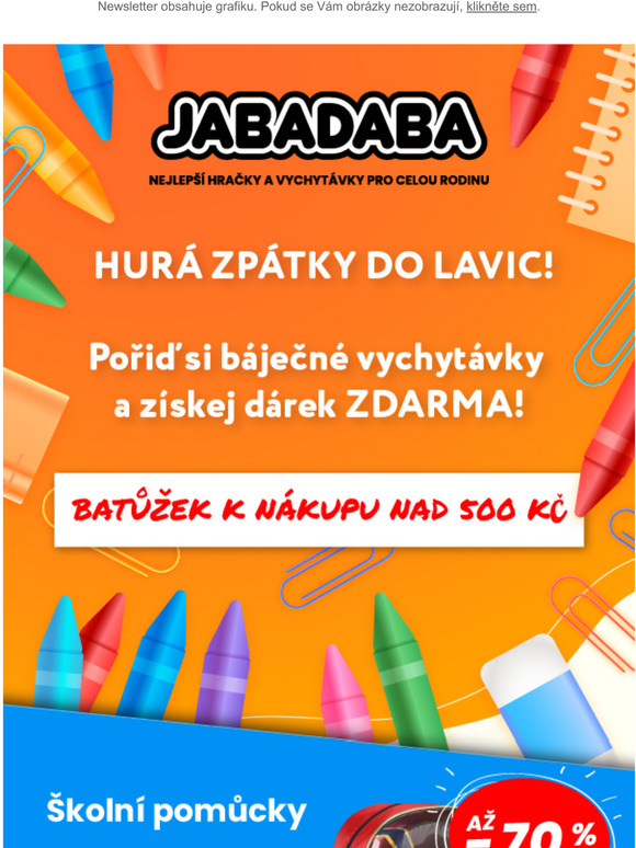 Piprav se na nvrat do koly se slevami a 70 %!