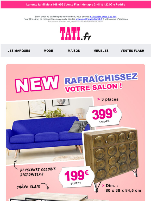 Nouveauts mode, meubles et jardin jusqu' -59% : faites le plein pour la rentre !