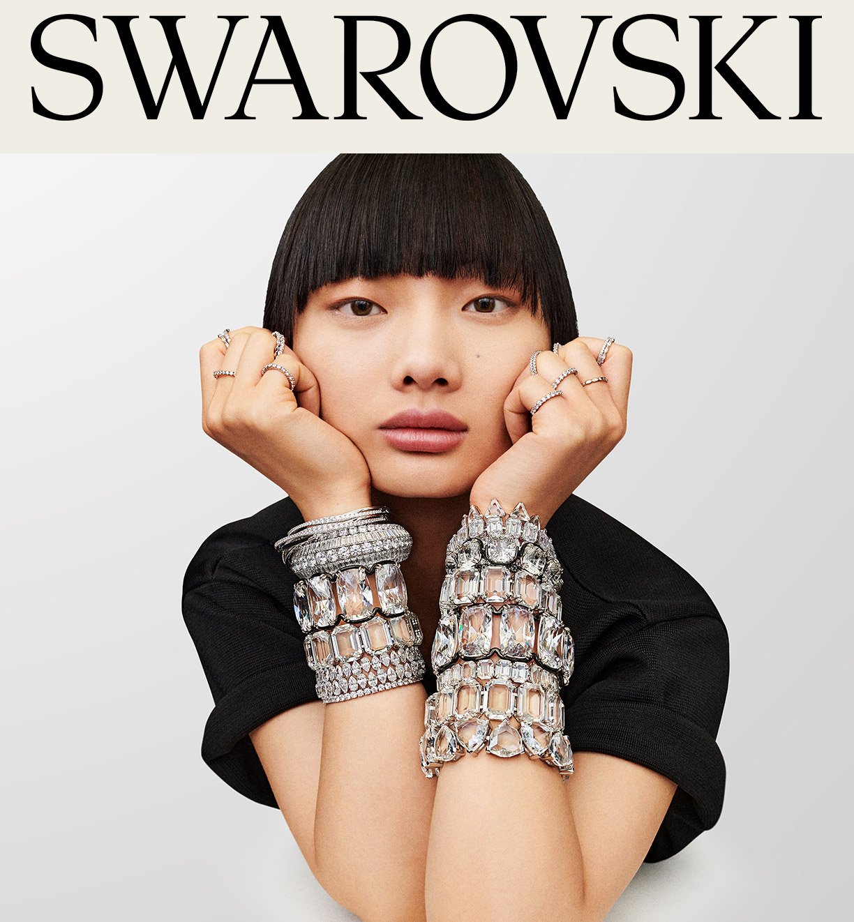 Swarovski Mesmera Bracelet Rhodium Plated Mixed Cut White Crystals 5669927  - First Class Watches™ AUS