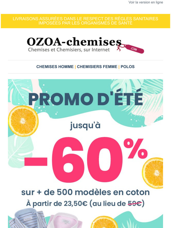 PROMO D'T : jusqu' -60% sur des centaines de chemises et polos