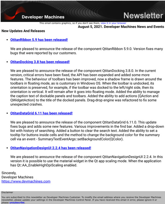 August 5, 2021. Developer Machines News