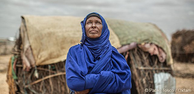 In Folge der Klimakrise und anhaltenden Dürre in Äthiopien 2017 verlor Amina Ibrahim ihre Lebensgrundlage und musste ihren Heimatort verlassen.